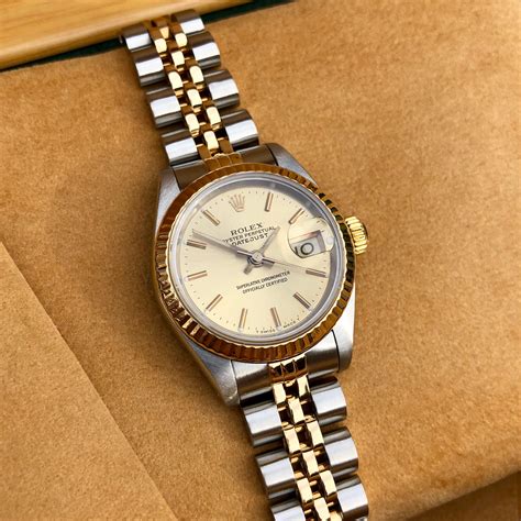 ladies 2 tone rolex date just watch automatic|rolex datejust 16014 two tone.